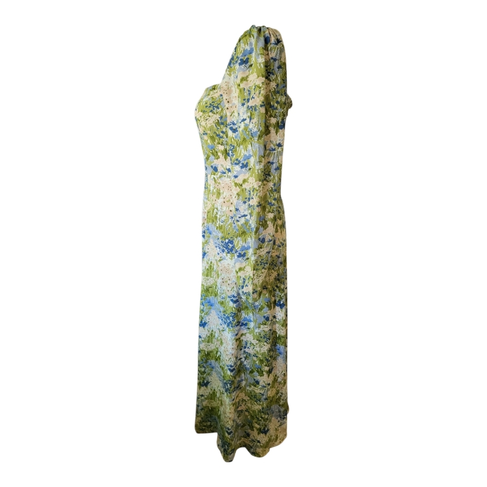 Reformation Sigmund Squareneck Midi-Dress Womens Size 6 New - Picture 4 of 9
